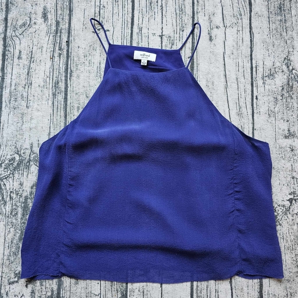 Aritzia Tops - Aritzia Wilfred Rian's Blouse Tank Top Spagetti Strap Royal Blue Small Casual